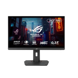 آسوس روج استريكس XG259QNS مقاس 24.5 انش دقة FHD, تردد الى 380 هرتز, سرعة استجابة 1م/ث, شاشة احترافية للالعاب - أسود 