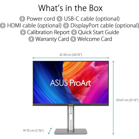 ASUS ProArt PA278CFRV 27" Professional Designer Monitor - QHD - 100Hz - IPS - USB-C 96W Power Delivery ASUS ProArt PA278CFRV 27" Professional Designer Monitor - QHD - 100Hz - IPS - USB-C 96W Power Delivery