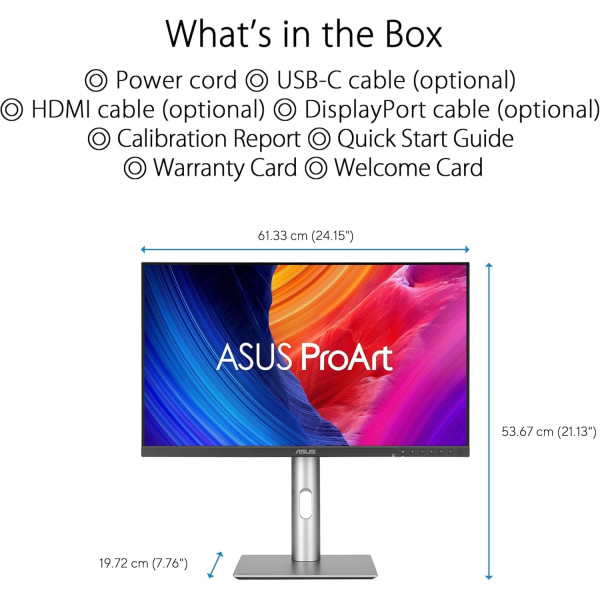 MONITOR ASUS ProArt Display PA278CFRV 27 inch QHDIPS 100Hz 5Ms Speaker MONITOR ASUS ProArt Display PA278CFRV 27 inch QHDIPS 100Hz 5Ms Speaker