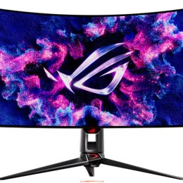 شاشة العاب منحنية ASUS ROG SWIFT PG39WCDM, مقاس 39 بوصة, دقة OLED WQHD (3440x1440), معدل تحديث 240 هرتز, زمن استجابة 0.03 م/ثا, منفذ Type-C 90W - أسود