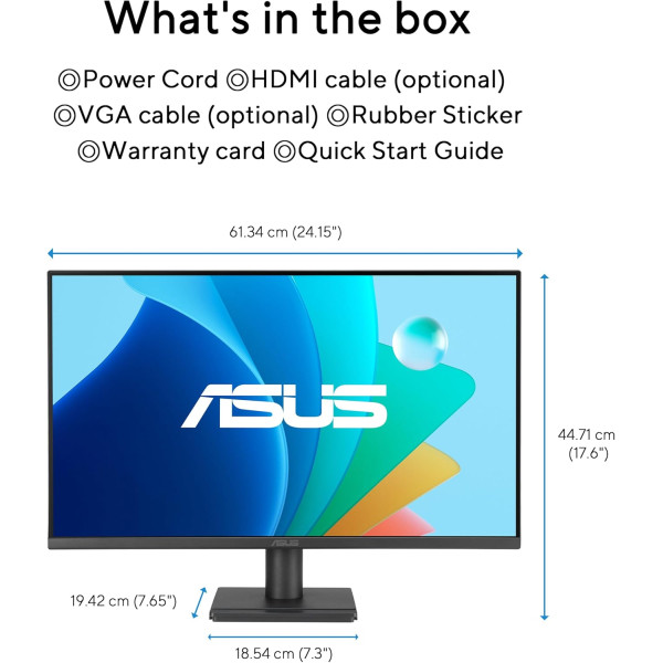 MONITOR ASUS VA279HG 27 Inch FHD PS 120Hz 1Ms HDMI VGA Eye Care MONITOR ASUS VA279HG 27 Inch FHD PS 120Hz 1Ms HDMI VGA Eye Care