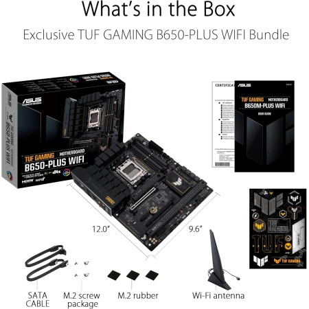 مذر بورد  للألعاب متينة وعالية الأداء ASUS TUF GAMING B650-PLUS WiFi - دعم AM5 وDDR5