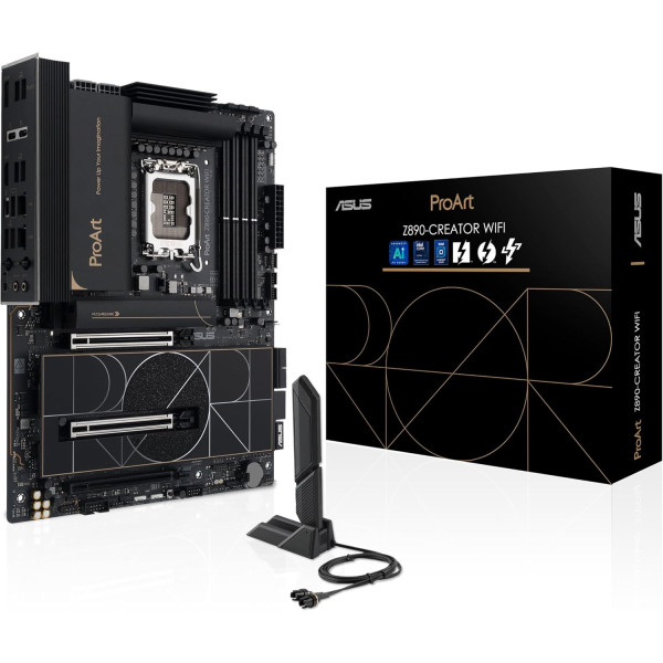 مذر بورد ASUS ProArt Z890 Creator WiFi للألعاب – تدعم WiFi 7 وBluetooth 5.4 بمقبس LGA 1851 مذر بورد ASUS ProArt Z890 Creator WiFi للألعاب – تدعم WiFi 7 وBluetooth 5.4 بمقبس LGA 1851