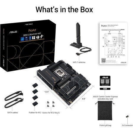  مذر بورد ASUS ProArt Z890 Creator WiFi للألعاب – تدعم WiFi 7 وBluetooth 5.4 بمقبس LGA 1851