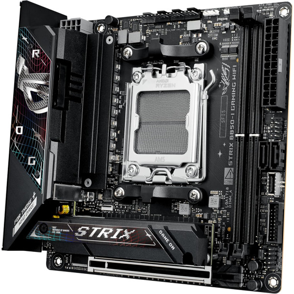 مذر بورد أسوس ROG STRIX B850-I GAMING WIFI - مقبس AM5 - تدعم DDR5 - واي فاي 7 - بلوتوث 5.4 - حجم Mini-ITX ITX مذر بورد أسوس ROG STRIX B850-I GAMING WIFI - مقبس AM5 - تدعم DDR5 - واي فاي 7 - بلوتوث 5.4 - حجم Mini-ITX ITX