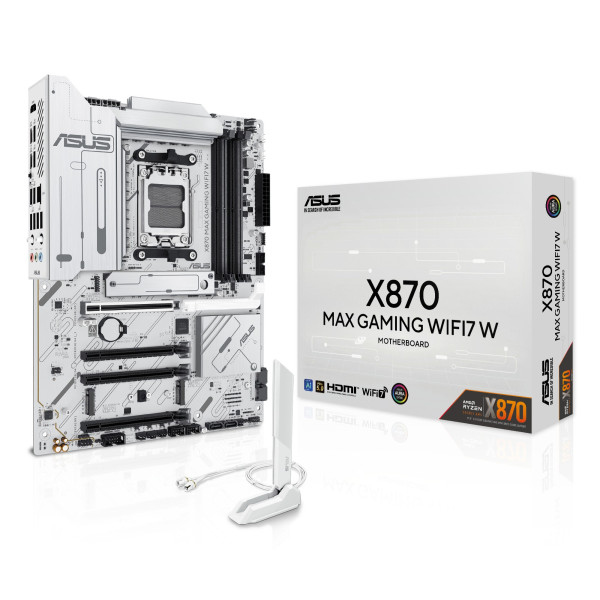 مذر بورد للالعاب ASUS X870 MAX GAMING WIFI7 W - أبيض مذر بورد للالعاب ASUS X870 MAX GAMING WIFI7 W - أبيض