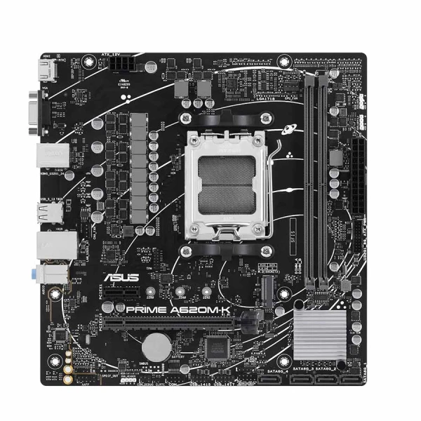 اسوس برايم A620M-K حجم Mico ATX تدعم رامات DDR5 منفذ PCIe 4.0 M.2 - مقبس AM5 اسوس برايم A620M-K حجم Mico ATX تدعم رامات DDR5 منفذ PCIe 4.0 M.2 - مقبس AM5