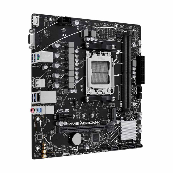 اسوس برايم A620M-K حجم Mico ATX تدعم رامات DDR5 منفذ PCIe 4.0 M.2 - مقبس AM5 اسوس برايم A620M-K حجم Mico ATX تدعم رامات DDR5 منفذ PCIe 4.0 M.2 - مقبس AM5