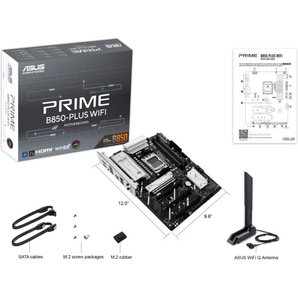 مذر بورد احترافية من اسوس برايم ASUS PRIME B850-PLUS WIFI 6E   تدعم رامات DDR5 - مقبس AM5