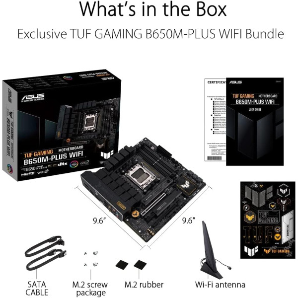 ASUS MOTHERBOARD TUF GAMING B650M-PLUS WiFi 6 DDR5 ARGB GEN2 AURA - AM5 ASUS MOTHERBOARD TUF GAMING B650M-PLUS WiFi 6 DDR5 ARGB GEN2 AURA - AM5