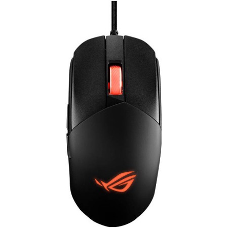 فأرة ألعاب احترافية ASUS ROG Strix Impact III ،معدل استجابة 1000 هرتز، ودقة تصل حتى 12,000 DPI. تحتوي على 5 أزرار قابلة للبرمجة + زر DPI واحد – اسود
