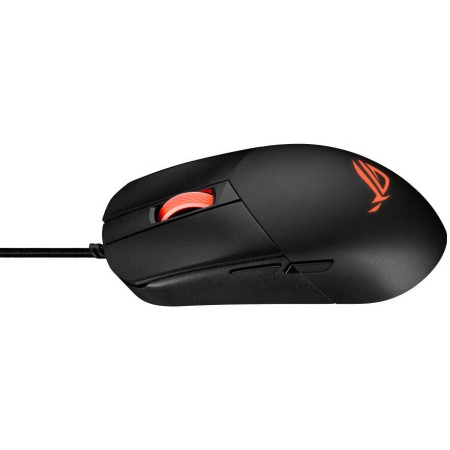 فأرة ألعاب احترافية ASUS ROG Strix Impact III ،معدل استجابة 1000 هرتز، ودقة تصل حتى 12,000 DPI. تحتوي على 5 أزرار قابلة للبرمجة + زر DPI واحد – اسود