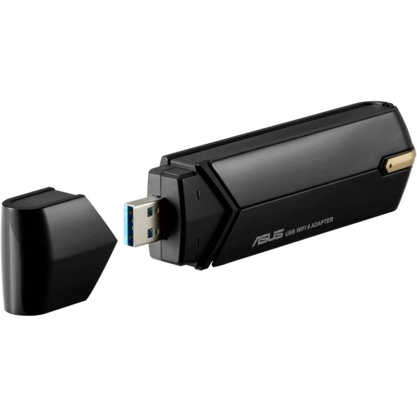ASUS USB-AX56 AX1800 DUAL BAND USB WiFi 6 ADAPTER 1800Mbps 5GHz - أسوس واي فاي