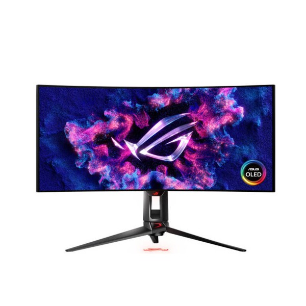 شاشة العاب احترافية ASUS ROG Swift PG34WCDM, مقاس 34 بوصة WOLED,  دقة UWQHD (3440×1440), معدل تحديث 240Hz , زمن استجابة 0.03ms, دعم NVIDIA G-SYNC, منفذ USB-C ب 90W  - أسود