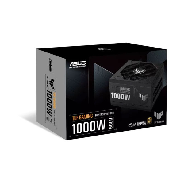 Power Supply ASUS TUF GAMING 1000W – 80+ GOLD ATX 3.1 High-Performance PSU Power Supply ASUS TUF GAMING 1000W – 80+ GOLD ATX 3.1 High-Performance PSU