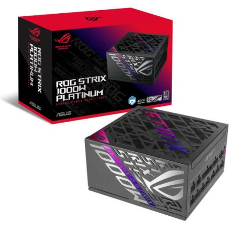 ASUS ROG Strix 1000W PSIU, 1000 Watt, 80 plusPlatinum Efficiency, Fully Modular Design, ATX 3.1 & PCIe 5.0 Support – Black ASUS ROG Strix 1000W PSIU, 1000 Watt, 80 plusPlatinum Efficiency, Fully Modular Design, ATX 3.1 & PCIe 5.0 Support – Black