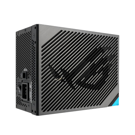 مزود طاقة ASUS ROG THOR 1600W Titanium III بقوة مستمرة 1600 وات، تصميم كامل قابل للتعديل، مشتتات حرارة مصممة من ROG، وشاشة OLED لعرض الطاقة - اسود