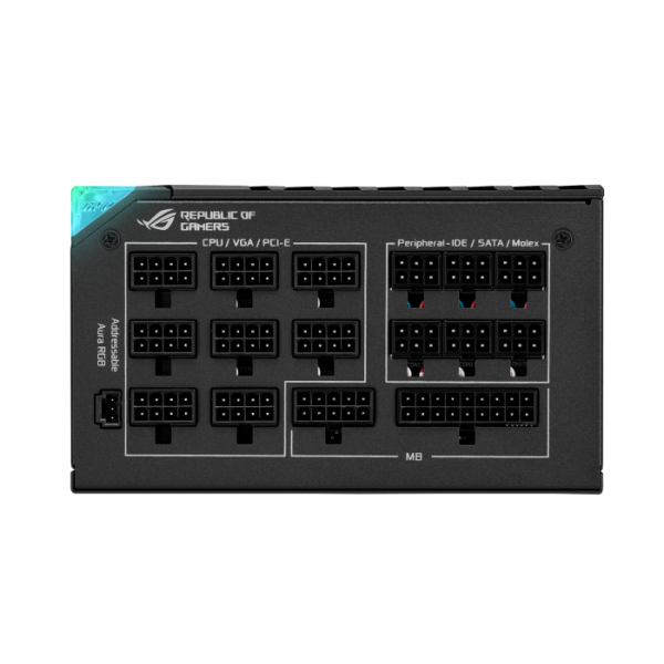 بور سبلاي  ASUS ROG THOR 1200W Platinum III –  احترافي قابل للفك بالكامل بشاشة OLED مغناطيسية ودعم ATX 3.1