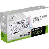 ASUS ROG Strix GeForce RTX™ 4080 16GB White OC Edition Gaming Graphics Card -  كرت شاشة اسوس ستريكس الاصدار الابيض