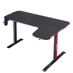 Gaming Desk  STRONG HAND-R LS2-1400 RGB  – Right Corner Design – BLACK