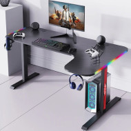 طاولة ألعاب STRONG HAND-R LS2-1400 RGB – تصميم زاوية يمين باللون الأسود