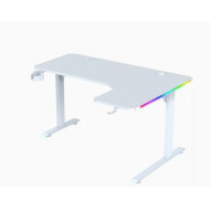 طاولة ألعاب STRONG HAND-R LS2-1400 RGB – تصميم زاوية يمين باللون الأبيض