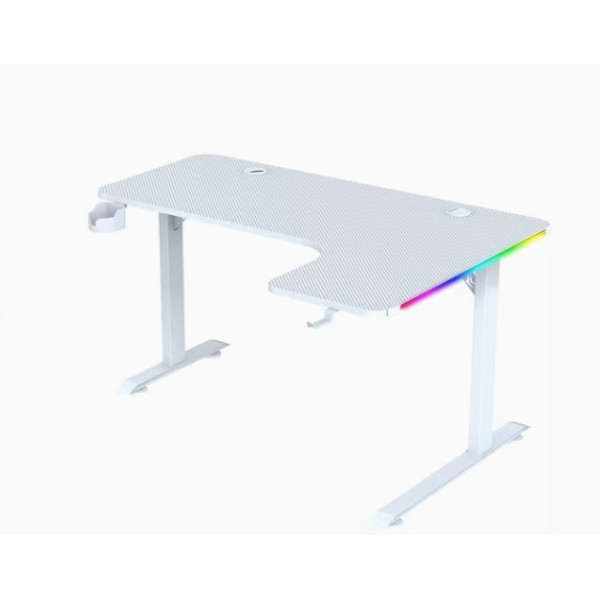 Gaming Desk STRONG HAND-R LS2-1400 RGB – Right Corner Design – White Gaming Desk STRONG HAND-R LS2-1400 RGB – Right Corner Design – White