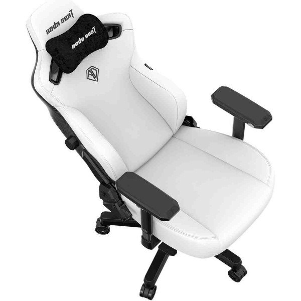 كرسي ألعاب أندا سيت كايسر 3 XL - جلد PVC فاخر، أبيض غائم