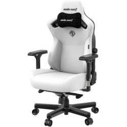 AndaSeat Kaiser 3 XL Ergonomic Gaming Chair - Premium PVC Leather, Cloudy White