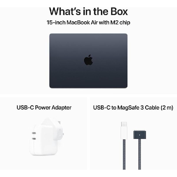 Apple 15 inch Macbook Air 2023 M2 - 256gb - Midnight