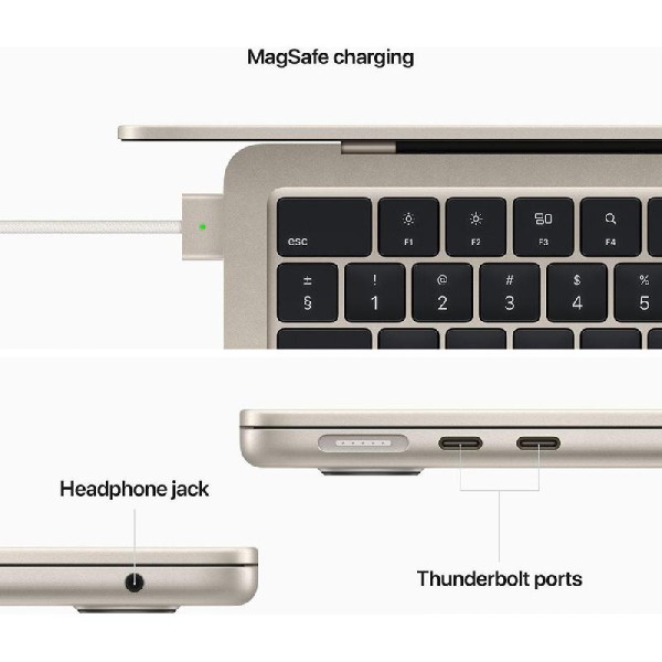 Apple 13.6 MacBook Air 2022 - M2 - 256GB -Starlight  - ماك بوك اير