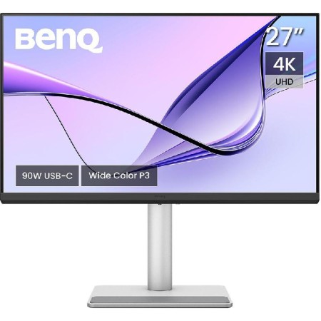 شاشة BENQ  4K UHD مقاس 27 بوصة – 60Hz – مع مكبرات صوت مدمجة ومنفذ Type-C  لوحة IPS ودعم HDR10