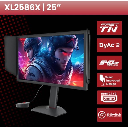 شاشة قيمنق بينكييو زوي XL2586X للـ Esports مقاس 24.1" - لوحة Fast TN - تردد 540Hz - استجابة 0.5ms شاشة قيمنق بينكييو زوي XL2586X للـ Esports مقاس 24.1" - لوحة Fast TN - تردد 540Hz - استجابة 0.5ms