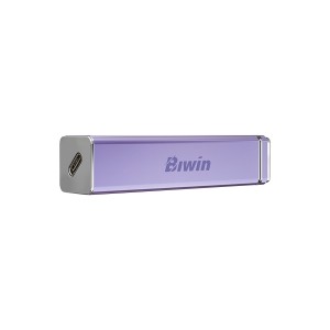 وحدة تخزين خارجية BIWIN PD2000, سعة تخزين 2 تيرابايت , سرعة نقل عالية تصل إلى 2000MB/s, مقاوم للصدمات والخدوش, واجهة USB 3.2 Gen 2 - بنفسجي 