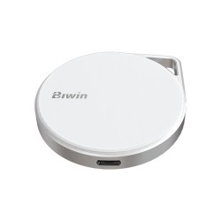 وحدة تخزين خارجية BIWIN PM2000, سعة تخزين 1 تيرابايت , سرعة نقل عالية تصل إلى 2000MB/s, مقاوم للصدمات والخدوش, واجهة USB 3.2 Gen 2 - أبيض 