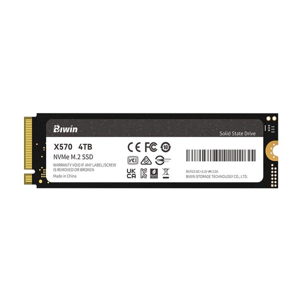 وحدة تخزين  SSD Black Opal X570 M.2 2280 بسعة 4 تيرابايت، يدعم واجهة PCIe Gen5×4 وبروتوكول NVMe 2.0، سرعة قراءة 2,000,000 IOPS وسرعة كتابة 1,500,000 IOPS