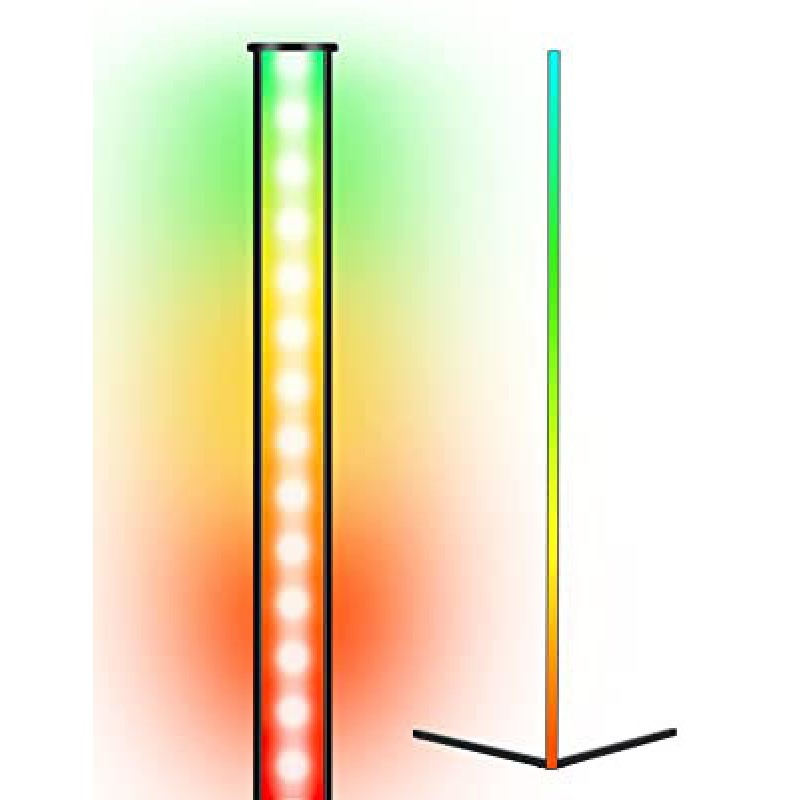 Corner Floor Lamp RGB Lights With Touch Remote 140cm