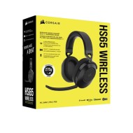 سماعة ألعاب لاسلكية Corsair HS65 Wireless Gaming Headset، مزودة بصوت محيطي Dolby Audio 7.1، وميكروفون متعدد الاتجاهات، مع عناصر تحكم مدمجة على السماعة – اسود