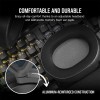 سماعة ألعاب لاسلكية Corsair HS65 Wireless Gaming Headset، مزودة بصوت محيطي Dolby Audio 7.1، وميكروفون متعدد الاتجاهات، مع عناصر تحكم مدمجة على السماعة – اسود