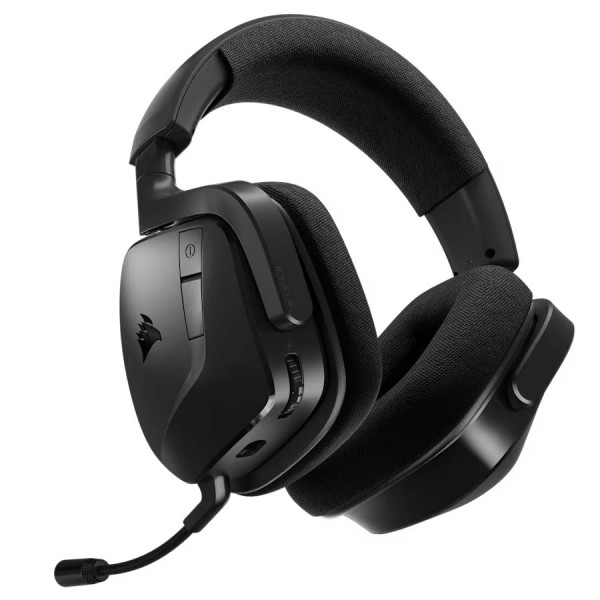 سماعة رأس للألعاب لاسلكية احترافية Corsair VOID Wireless V2، صوت قوي وغامر، تصميم مريح مناسب للاستخدام الطويل، تصميم أنيق – اسود