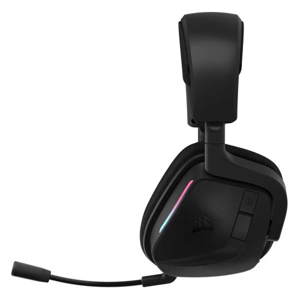 سماعة رأس للألعاب لاسلكية احترافية Corsair VOID Wireless V2، صوت قوي وغامر، تصميم مريح مناسب للاستخدام الطويل، تصميم أنيق – اسود
