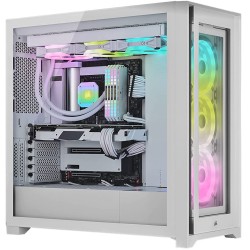 CORSAIR iCUE 5000X RGB FULL TOWER GAMING ATX CASE- WHITE - كيس كومبيوتر كورسير