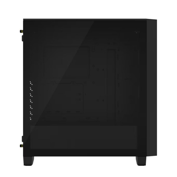 صندوق احترافي العاب Corsair 3000D RGB Airflow بتصميم Mid-Tower، واجهة أمامية عالية التهوية، 3 مراوح RGB مثبتة مسبقاً في الواجهة الأمامية – ساود
