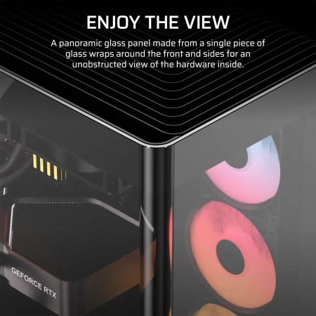 Corsair 4500X RS-R ARGB Case - Panoramic Glass - InfiniRail System - Black Corsair 4500X RS-R ARGB Case - Panoramic Glass - InfiniRail System - Black