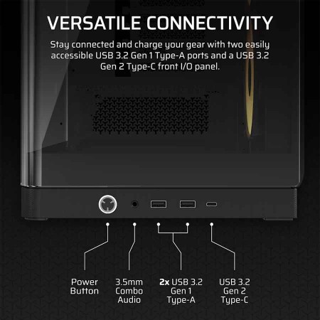 Corsair 4500X RS-R ARGB Case - Panoramic Glass - InfiniRail System - Black Corsair 4500X RS-R ARGB Case - Panoramic Glass - InfiniRail System - Black