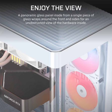 Corsair 4500X RS-R ARGB Case - Panoramic Glass - InfiniRail - White Corsair 4500X RS-R ARGB Case - Panoramic Glass - InfiniRail - White