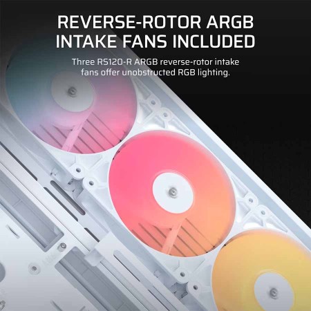 Corsair 4500X RS-R ARGB Case - Panoramic Glass - InfiniRail - White Corsair 4500X RS-R ARGB Case - Panoramic Glass - InfiniRail - White