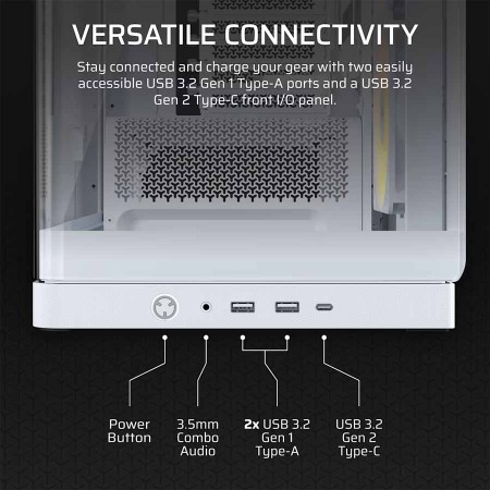 Corsair 4500X RS-R ARGB Case - Panoramic Glass - InfiniRail - White Corsair 4500X RS-R ARGB Case - Panoramic Glass - InfiniRail - White