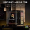 صندوق احترافي العاب CORSAIR AiR 5400 RS-R ARGB، Mid-Tower ثلاثي الحجرات، مع قنوات تدفق هواء مزدوجة لتبريد قوي – اسود