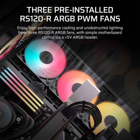 Corsair 3500X RS-R ARGB Case - Panoramic Glass - 3x ARGB Fans - Black Corsair 3500X RS-R ARGB Case - Panoramic Glass - 3x ARGB Fans - Black